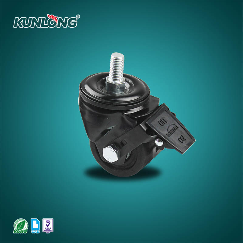 KUNLONG SK6-ZB75105S Industrial Stem Brake Caster